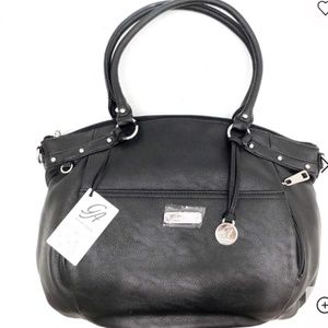 Grace Adele Black Vegan Leather Everyday Satchel
